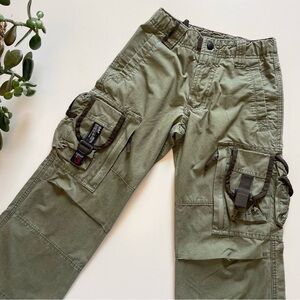 Gap Army Green Utility Cargo Baggy Pants | 7 Regular